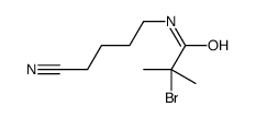 2-bromo-N-(4-cyanobutyl)-2-methylpropanamide结构式