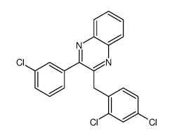 2-(3-chlorophenyl)-3-[(2,4-dichlorophenyl)methyl]quinoxaline Structure