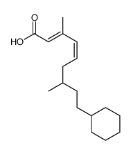 9-cyclohexyl-3,7-dimethylnona-2,4-dienoic acid结构式