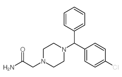 2-[4-[(4-chlorophenyl)-phenyl-methyl]piperazin-1-yl]acetamide结构式