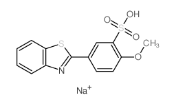5-benzothiazol-2-yl-2-methoxy-benzenesulfonic acid structure