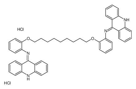 acridin-9-yl-[2-[9-[2-(acridin-9-ylazaniumyl)phenoxy]nonoxy]phenyl]azanium,dichloride Structure