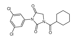 1-(cyclohexanecarbonyl)-3-(3,5-dichlorophenyl)imidazolidine-2,4-dione Structure