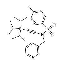 N-benzyl-4-methyl-N-((triisopropylsilyl)ethynyl)benzenesulfonamide结构式