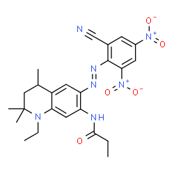 N-[6-[(2-cyano-4,6-dinitrophenyl)azo]-1-ethyl-1,2,3,4-tetrahydro-2,2,4-trimethylquinolin-7-yl]propionamide结构式