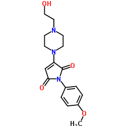 3-[4-(2-Hydroxyethyl)-1-piperazinyl]-1-(4-methoxyphenyl)-1H-pyrrole-2,5-dione Structure