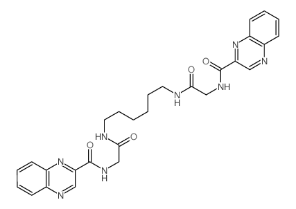 2-Quinoxalinecarboxamide,N,N'-[1,6-hexanediylbis[imino(2-oxo-2,1-ethanediyl)]]bis- (9CI) structure