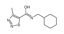 N-(cyclohexylmethyl)-4-methylthiadiazole-5-carboxamide结构式