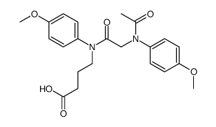 N-(N-Acetyl-2-(p-anisidino)acetyl)-4-(p-anisidino)butyric acid Structure