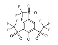 2-chloro-1,3,5-tris(trifluoromethylsulfonyl)benzene Structure