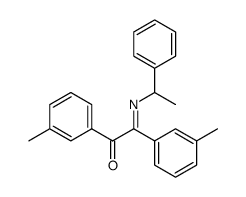 2-((1-phenylethyl)imino)-1,2-di-m-tolylethan-1-one结构式