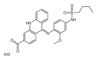 [4-(butylsulfonylamino)-2-methoxyphenyl]-(3-nitroacridin-9-yl)azanium,chloride结构式