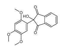2-hydroxy-2-(2,4,5-trimethoxyphenyl)indene-1,3-dione结构式