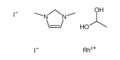 diiodorhodium,1,3-dimethyl-2H-imidazole,ethane-1,1-diol结构式