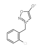 3-[(2-chlorophenyl)methyl]-1-oxa-2-aza-3-azoniacyclopent-3-en-5-one structure