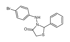 3-(4-bromoanilino)-2-phenyl-1,3-thiazolidin-4-one结构式