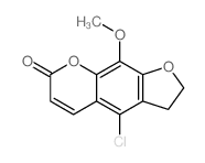 4-Chloro-9-methoxy-2,3-dihydro-7H-furo(3,2-g)chromen-7-one structure