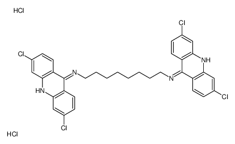 N,N'-bis(3,6-dichloroacridin-9-yl)octane-1,8-diamine,dihydrochloride结构式