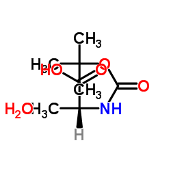 (R)-2-((tert-Butoxycarbonyl)amino)propanoic acid hydrate Structure