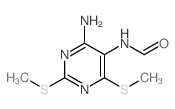 N-[4-amino-2,6-bis(methylsulfanyl)pyrimidin-5-yl]formamide Structure