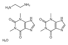 1,3-dimethyl-7H-purine-2,6-dione,ethane-1,2-diamine,hydrate Structure