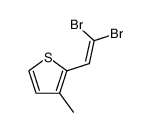 2-(2,2-dibromoethenyl)-3-methylthiophene结构式