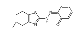 6-[(5,5-dimethyl-6,7-dihydro-4H-1,3-benzothiazol-2-yl)hydrazinylidene]cyclohexa-2,4-dien-1-one结构式