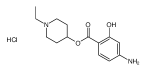 (1-ethylpiperidin-4-yl) 4-amino-2-hydroxybenzoate,hydrochloride Structure