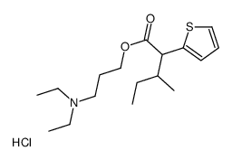 3-(diethylamino)propyl 3-methyl-2-thiophen-2-ylpentanoate,hydrochloride Structure