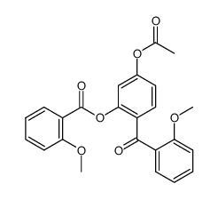4-acetoxy-2'-methoxybenzophenone-2-o-anisate Structure
