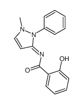 2-hydroxy-N-(1-methyl-2-phenyl-1,2-dihydro-3H-pyrazol-3-ylidene)benzamide Structure