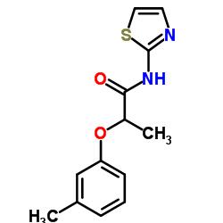 2-(3-Methylphenoxy)-N-(1,3-thiazol-2-yl)propanamide Structure