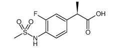 Benzeneacetic acid, 3-fluoro-α-methyl-4-[(methylsulfonyl)amino]-, (αR) Structure