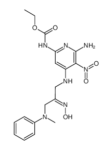ethyl 6-amino-4-[[3-(N-methyl-N-phenylamino)-2-oxopropyl]amino]-5-nitro-2-pyridinecarbamate oxime Structure