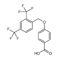 4-[[2,4-bis(trifluoromethyl)phenyl]methoxy]benzoic acid结构式