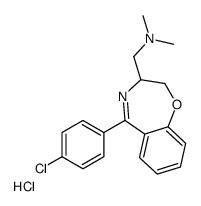1-[5-(4-chlorophenyl)-2,3-dihydro-1,4-benzoxazepin-3-yl]-N,N-dimethylmethanamine,hydrochloride结构式