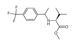 (2S)-3-methyl-2-[1-(4-trifluoromethylphenyl)ethylamino]butyric acid methyl ester Structure