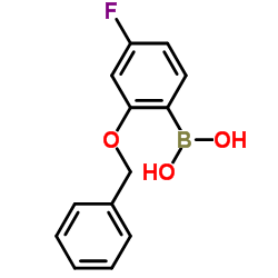 [2-(Benzyloxy)-4-fluorophenyl]boronic acid structure
