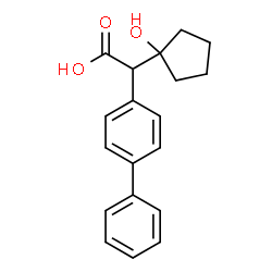 alpha-(1-Hydroxycyclopentyl)-biphenylacetic acid, (-)- structure