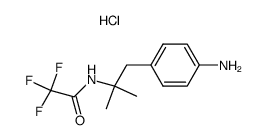 N-[1,1-dimethyl-2-(4-aminophenyl)ethyl]trifluoroacetamide hydrochloride Structure