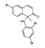 6-bromo-1-(2,4-dibromo-anilino)-1-methyl-1H-naphthalen-2-one结构式