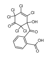 2-(2,3,4,4,6,6-hexachloro-1-hydroxy-5-oxo-cyclohex-2-enecarbonyl)-benzoic acid结构式