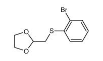 (2-bromophenylthiomethyl)-1,3-dioxolane结构式