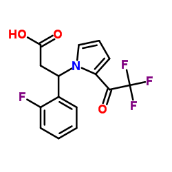 3-(2-Fluorophenyl)-3-[2-(trifluoroacetyl)-1H-pyrrol-1-yl]propanoic acid结构式