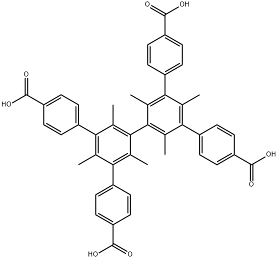 4,4',4'',4'''-(2,2',4,4',6,6'-Hexamethylbiphenyl-3,3',5,5'-Tetrayl)Tetrabenzoic Acid Structure