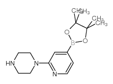 2-piperizinylpyridine-4-boronic acid, pinacol ester structure