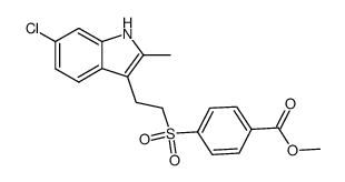 methyl 4-[[2-(6-chloro-2-methyl-1H-indol-3-yl)ethyl]sulfonyl]benzoate结构式