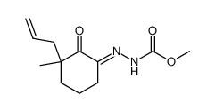 N'-[3-Allyl-3-methyl-2-oxo-cyclohex-(E)-ylidene]-hydrazinecarboxylic acid methyl ester Structure