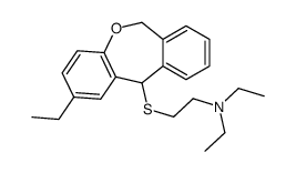 N,N-diethyl-2-[(2-ethyl-6,11-dihydrobenzo[c][1]benzoxepin-11-yl)sulfanyl]ethanamine结构式