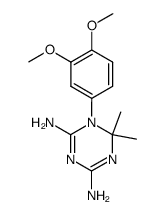 1-(3,4-dimethoxy-phenyl)-6,6-dimethyl-1,6-dihydro-[1,3,5]triazine-2,4-diamine结构式